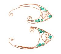 SOIMISS 2 Piezas Pendientes de Oreja Vintage sin Perforación Orejeras de Metal Retro para Mujer Accesorio Cosplay para Fiesta de Halloween