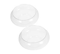 SOIMISS 2 Piezas Tanque de Peces Ornamentales pecera Redonda pecera de plástico Pecera Transparente pecera de Escritorio Cuenco de decoración de Pescado Acuario de plastico el plastico