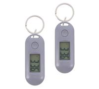 SOIMISS 2 Relojes de Bolsillo Digitales con Llavero Mini Reloj Luminoso y Silencioso Tamaño Compacto Color Gris Adecuado para Estudiantes y Enfermeras Portátil para Uso en Exteriores