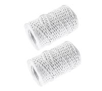 SOIMISS 2 Rollos de Alambre Floral Rústico de 50 M 1 MM de Grosor Color Blanco Flexible y Reutilizable para Atar Flores Guirnaldas Ramos y Proyectos de Manualidades de Jardinería