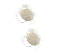 SOIMISS 2 Uds Sombrero Accesorios Para El Cabello De Malla Decoración Retro Diademas Para Mujer Diadema Nupcial Tocado De Novia Lazos Para El Cabello Decoraciones De Boda Para Ceremonia
