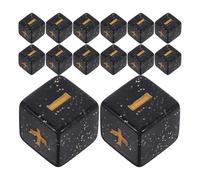 SOIMISS 20 Dados Didácticos de Signos Matemáticos para Enseñanza Juego Educativo para Color Negro Brillo Material Compacto para Escuela y Aprendizaje de Cálculo