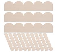 SOIMISS 20 Molduras de Madera Festoneadas sin Terminar, Ribete Decorativo Rústico para Puertas y Estantes, 20 Piezas 20x4x0,25 Cm, Moldura DIY para Manualidades y Decoración del