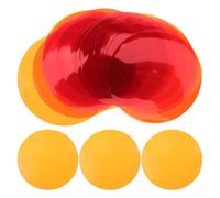 SOIMISS 20 Pegatinas Redondas de Gel Pet Naranja para Focos de Techo y Luces de Riel, Filtro de Tono Cálido Resistente Decoloración Fácil Remoción para Iluminación de Sala o Taller