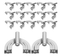 SOIMISS 20 Piezas Accesorios de Batería Gancho para Bombo de Instrumentos de Percusión y Arandelas para Tornillos de Batería para Ensamblar Escenarios de Ensayo o Concierto