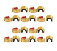 SOIMISS 20 Piezas de Puntos de Enganche Antideslizantes para Cuerda de Compuesto y Recurvo, Clips de Hebilla de Cobre Negros y Rojos Alicates para Culatín, Accesorios de Precisión