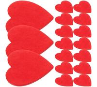 SOIMISS 20 Piezas de Rodajas de Madera Roja Forma de Corazón 5 CM 3 MM de Grosor para Manualidades DIY Adornos Decorativos para Bodas Proyectos Creativos y Decoración Artesanal