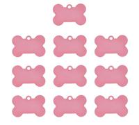 SOIMISS 20 Piezas Etiqueta de Identificación para Mascotas Forma de Hueso de 38mm, Aluminio Rosa, Resistente a Rayaduras y Óxido, Adecuado para Llavero DIY de Perros y Gatos