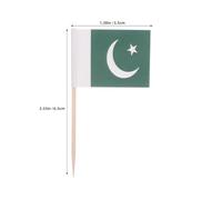 SOIMISS 200 Piezas Palillos de Madera con Bandera de Pakistán Mini para Aperitivos Decoraciones de Fiestas Tartas y Cócteles Resistentes y Versátiles para Celebraciones y Eventos