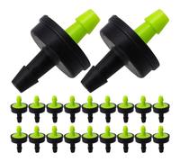 SOIMISS 200 Unidades Goteador de Riego por Goteo Plástico Negro Compensación de Presión Distribución Uniforme de Agua para Tomates y Pepinos para Sistemas Hidropónicos y Huertos