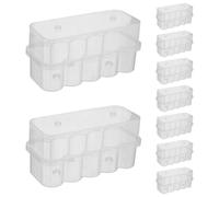 SOIMISS 24 Piezas Estuche Plástico Transparente para 24 Frascos de Insulina de 10ml con Múltiples Ranuras y Tapa, Adecuado para Almacenamiento Diario y Gestión en Clínicas