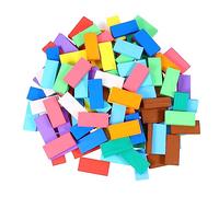 SOIMISS 240 Piezas Domino Blocks Juego de Construcción Educativo de Madera para Adultos Bloques de Domino de Colores Brillantes para Desarrollo y Habilidad Manual