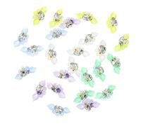 SOIMISS 25 Piezas Accesorios para parches de uñas flores de uñas arte de uñas de flores flor para uñas mi gemas de flores para uñas Día de San Valentín Heart Nail Charms resina