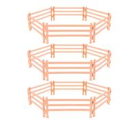 SOIMISS 25 Piezas Mini Vallas para Casas Pequeñas Color Beige, Decoración de Micropaisajes para Mini Granjas, Modelo de Cercas de Granja en Miniatura Seguro y Duradero para Proyectos