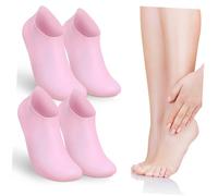 SOIMISS 2Pares Calcetines de Spa de Silicona Hidratantes Xl de Calcetines de Gel para Pies Cubre Pies Antideslizantes Reutilizables y Cuidado Exfoliante para Pies