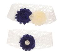 SOIMISS 2piezas Accesorios De Novia Para Boda Ligaduras De Encaje Ajustables y Cómodas Decoración Floral Para Ceremonia y Recepción De Boda Para Novias y Eventos Especiales