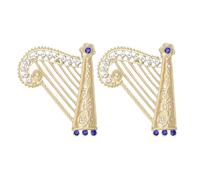 SOIMISS 2piezas Broche de Arpa Broches de Instrumento Musical Gemas de Imitación Broches Decorativos para Vestidos de Mujer Prendedores de Solapa para Artistas Amantes Música