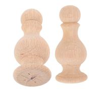 SOIMISS 2piezas Columnas Decorativas Talladas Madera De Puente Cubierto Remates De Madera Para Muebles Estilo Roma Remates Redondos Para Barandillas De Escaleras Suministro De