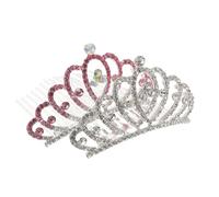 SOIMISS 2piezas De Princesa Pinza Pelo Tiara Gemas De Imitación Diadema Deslumbrante Para Niñas Accesorios Para Fiestas De Cumpleaños Para Ceremonias De Boda De Princesa