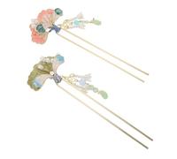 SOIMISS 2piezas Horquilla Antigua Palillos Chinos Con Borlas Pinzas Cabello Forma Palillos Cabello Con Flores Chinas Horquillas Vintage Para Disfraz De Hanfu