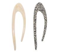 SOIMISS 2piezas Horquilla Forma Acetato Pinzas Cabello Vintage Herramientas para Moño para Peinados Franceses y Chinos Accesorios para Moño para Mujeres