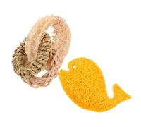 SOIMISS 2piezas Juguetes Dentición De Mascotas Masticables De Lufa para Conejos Hámsters Chinchillas Accesorio Interactivo para Limpieza Dental Jaulas