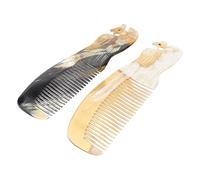 SOIMISS 2piezas Peines De Cuerno De Buey Con Diseño Fénix Para Masaje Capilar Peines De Masaje Para Cabelludo Alivio Para Cuello Espalda y Rostro Color Aleatorio