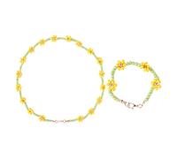 SOIMISS 2piezas Pulseras y Collar Bolitas Para Niñas Kit De Joyas De Cuentas Acrílicas