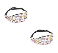 SOIMISS 2piezas Riñonera Ajustable De Estampado Diseño De Dibujos Animados Mochila De Cintura Multifuncional para Actividades y