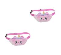 SOIMISS 2piezas Riñonera De Unicornio para Niñas Mochila De Pecho Suave y Acogedora para Viajes y Compras Diseño De Unicornio y Degradado para Llevar Snacks y Pequeños Objetos