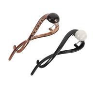 SOIMISS 2piezas Tocado De Horquilla De Plástico Forma De Plátano Unidades Para Mujeres Para Fijación Fuerte Para Cabello Grueso o Fino Para Diario