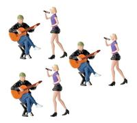 SOIMISS 3 Juegos 164 Street Singer Personaje Modelo Colgante Decorativo Street Singer Up Disfraz Miniatura Personas Figuras Arena Mesa Accesorios Juego Miniatura Escala Personaje Resina