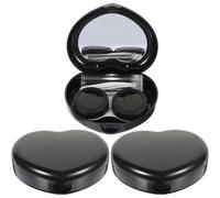 SOIMISS 3 Juegos de Estuches Portátiles Incluye Pinzas y Soporte para Lentes de Contacto Espejo, Material PP Ligero Adecuado para Uso al Aire Libre y Viaje