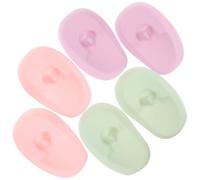SOIMISS 3 Pares de Orejeras de Silicona Reutilizables para Teñir el Cabello de Oídos Resistentes y Ligeros Colores Pastel Rosa Verde Accesorios para Peluquería y Cuidado Capilar