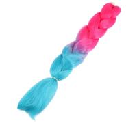 SOIMISS 3 piezas Accesorios para Cabello Trenzas Sintéticas de Color Degradado Rosa y Azul Tocado Trenzado Ornamental para Mujeres y Niñas