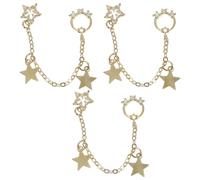 SOIMISS 3 Piezas Cadenas para Decoración de Uñas Colgantes de Cadena para Decoración de Uñas Lazo Aleación y Zircon DIY Uso en Salón de Belleza y Hogar