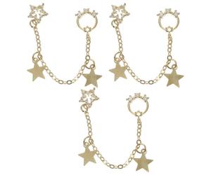 SOIMISS 3 Piezas Cadenas para Decoración de Uñas Colgantes de Cadena para Decoración de Uñas Lazo Aleación y Zircon DIY Uso en Salón de Belleza y Hogar