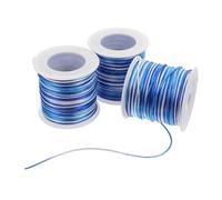 SOIMISS 3 piezas Cuerda Trenzada de Poliéster Teñido Segmentado para Macramé y Nudos Chinos Cuerda Resistente para Hacer Pulseras Collares y Manualidades DIY de Compactos para Joyería