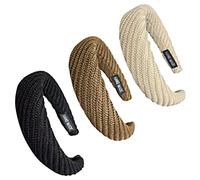 SOIMISS 3 piezas Diademas Anchas de Tela para Mujer de Diseño Cómodo y Ligero para Cabello Corto y Cuidado Facial Diario