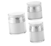 SOIMISS 3 piezas Frascos Cosméticos Vacíos Airless Pump Unidades Envases Plásticos Recargables para Crema Loción Viaje Diseño Portátil y Sellado Hermético