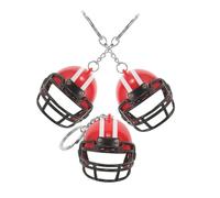 SOIMISS 3 Piezas Mini Helmet Keychains de Colgantes Rugby Fútbol Hockey Accesorios Deportivos Resistentes para Mochilas y Bolsos Decoración para Aficionados y Coleccionistas