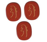 SOIMISS 3 Piezas piedra de palma piedras de de chakras naturales piedras de palma decoración cicatrizante cristales curativos piedra preciosa chakra rojo