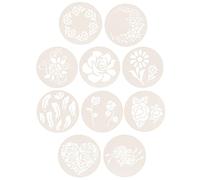 SOIMISS 3 Series Plantillas De Decoración Floral Para Repostería Para Elaboración De Pasteles Y Café Plantillas Creativas Para Pintar Y Decorar 10 Piezas X 3