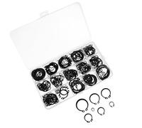 SOIMISS 320 piezas Surtido de Anillos de Retención Clip de Acero para Ejes y Árboles con Comunes y Estuche Transparente para Profesionales y Aficionados