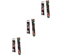 SOIMISS 3piezas Correa De Pu Para Reloj Inteligente Duradera y Cómoda Diseño Atractivo Para Uso Diario y Profesional De Estampado Floral