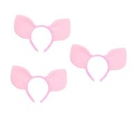 SOIMISS 3piezas Diadema De Orejas De Cerdo Rosa Para Cosplay Accesorio Divertido Para Fiestas y Actuaciones Tocado Ligero y Cómodo Para Adultos
