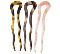 SOIMISS 3piezas Horquillas Pelo Forma Acetato para Mujer Pasador de Acetato Horquilla para Moño Accesorios Peinado para Peinar el Cabello