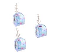 SOIMISS 3piezas Monedero De Unicornio Brillante PU para Mujeres Cartera Llavero y Diseño De Estrellas para Monedas y Accesorios Pequeños