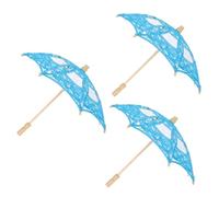 SOIMISS 3piezas Sombrilla De Encaje para Niñas Paraguas Decorativo para Fotografía Accesorio De Boda para Niñas Paraguas Infantil para Eventos Especiales