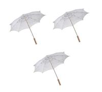 SOIMISS 3piezas Sombrilla De Encaje Vintage Mano para Fotografía y Decoración De Bodas Parasol De Algodón Diámetro